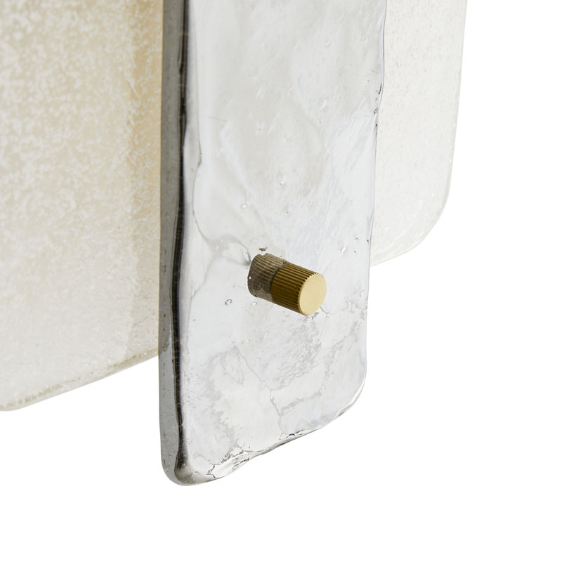 Bronze and Glass 15" Direct Wired Sconce