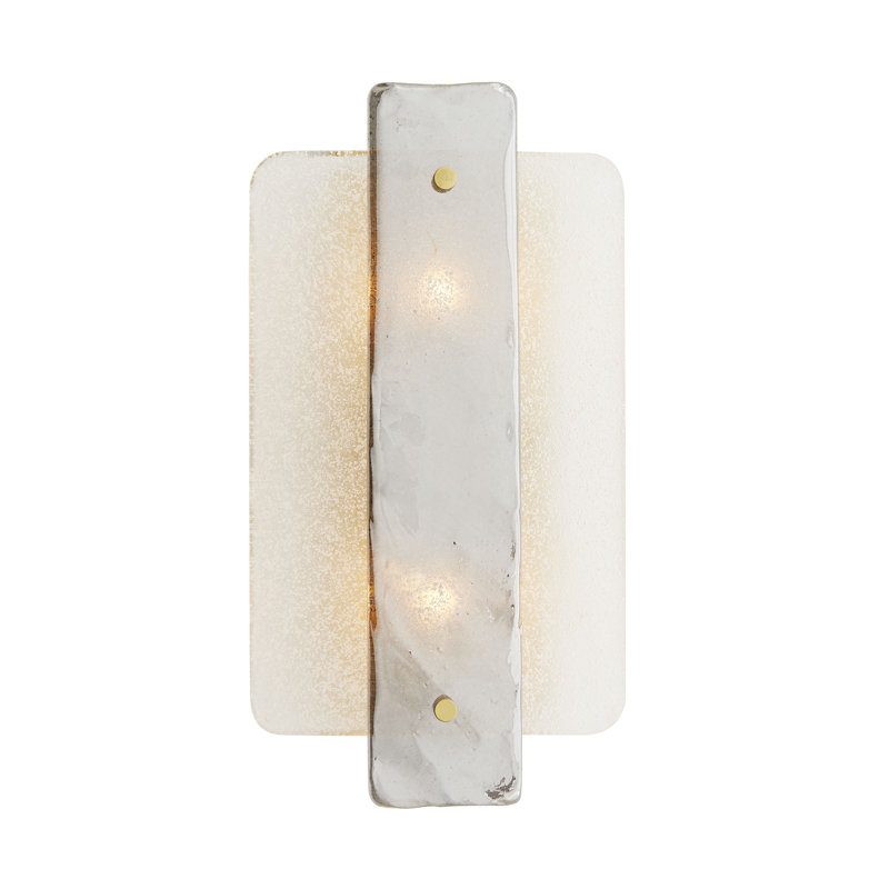 Bronze and Glass 15" Direct Wired Sconce