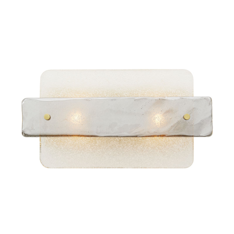 Bronze and Glass 15" Direct Wired Sconce