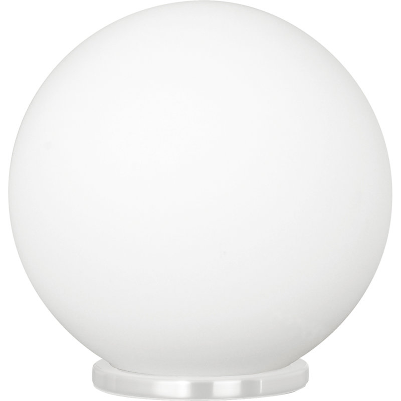 Rondo 8'' White Opal Glass Globe Table Lamp