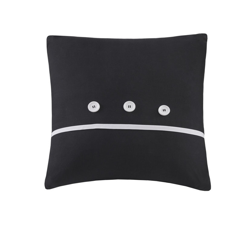 Twin Black Microfiber Reversible Bed in a Bag Set