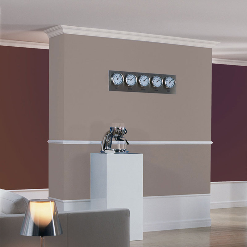 3-1/8 in x 3-1/8 in x 78-3/4 in Primed White Plain Polystyrene Crown Moulding (Set of 3)