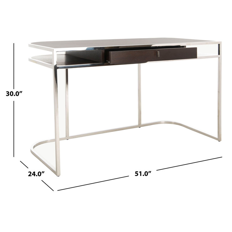 Julian 54" Espresso Oak Desk with Drawer