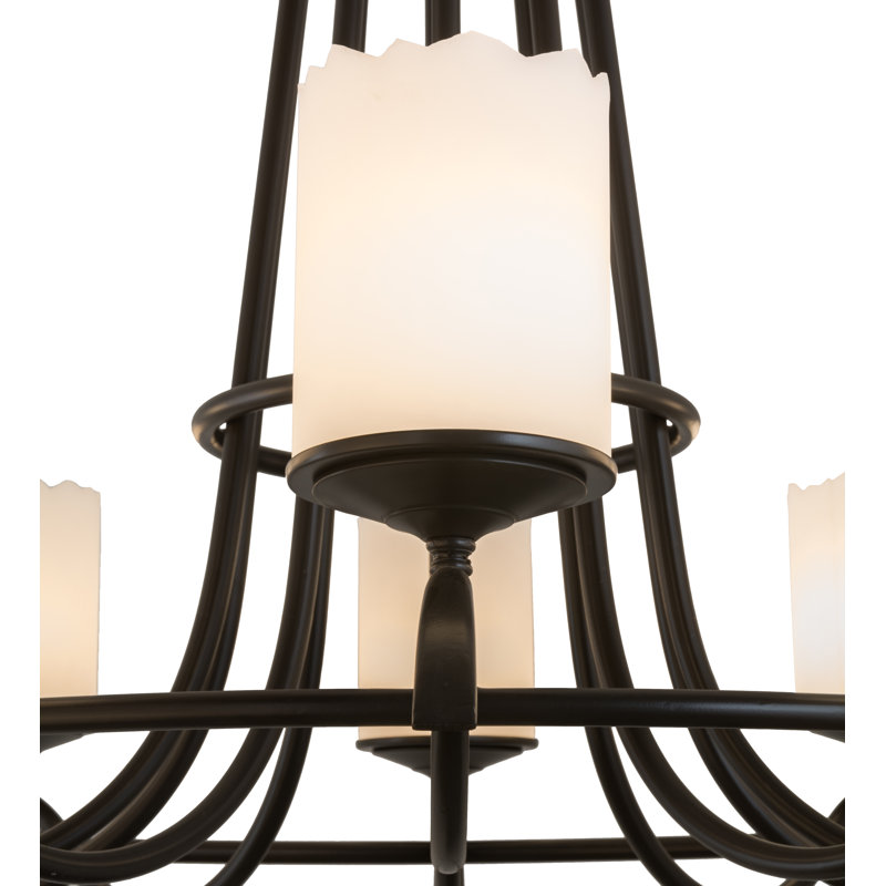 Timeless Bronze and Crystal 10-Light Chandelier