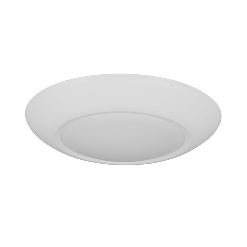 Matte White Aluminum Round LED Flush Mount Light