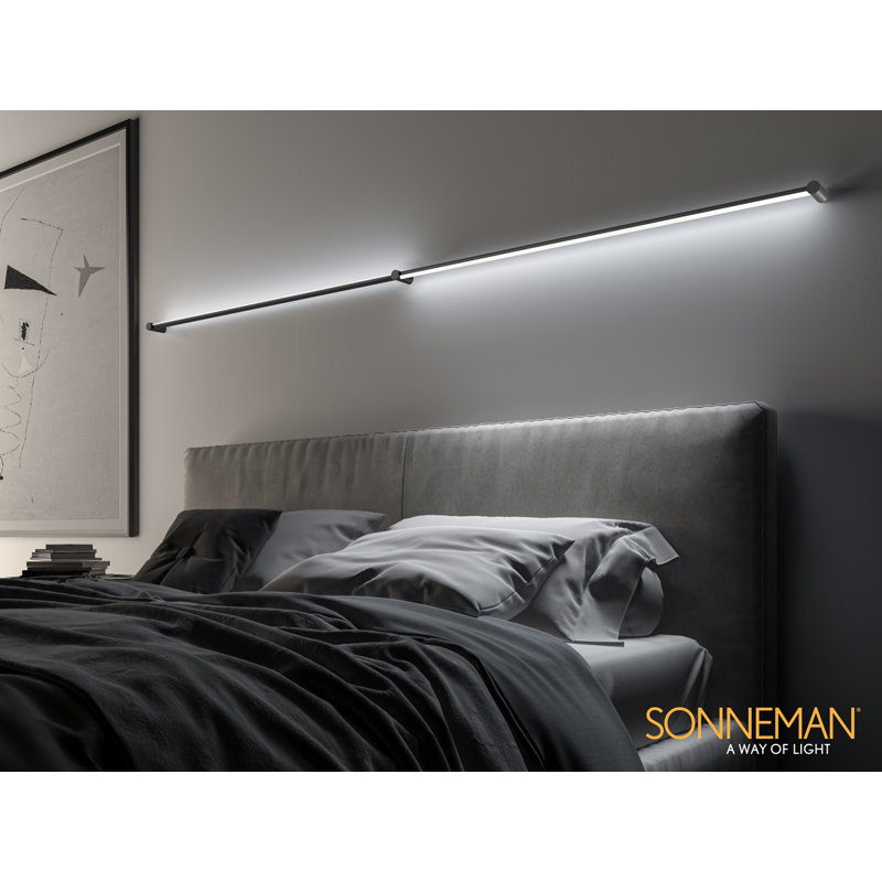 Satin Black Purolinear 360 Dimmable LED Sconce 49.25"