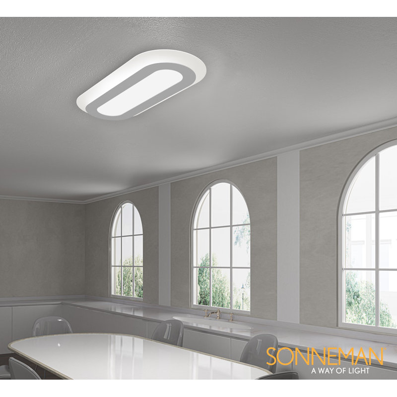 White Aluminum LED Racetrack Ceiling Light