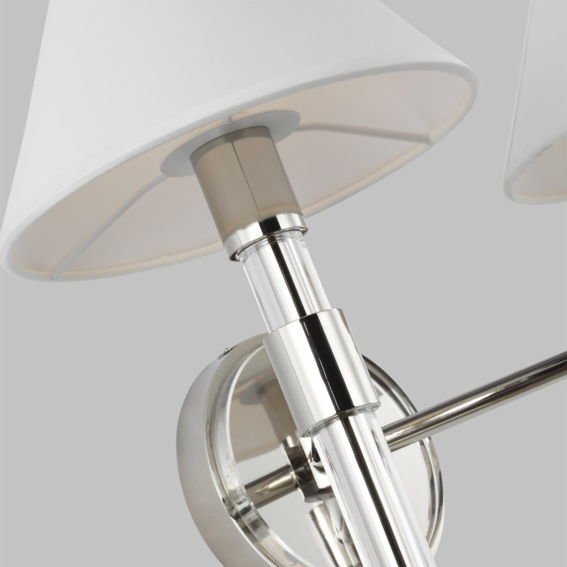 Robert Dimmable Polished Nickel 2-Light Outdoor Vanity Light