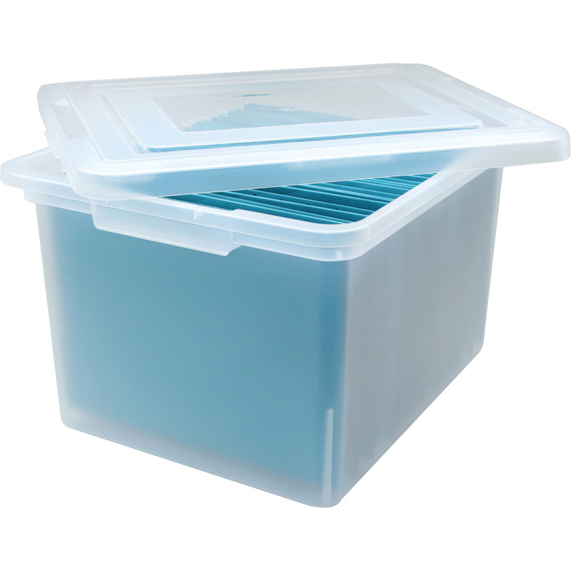 ClearStack 14" Clear Plastic Letter/Legal File Storage Box