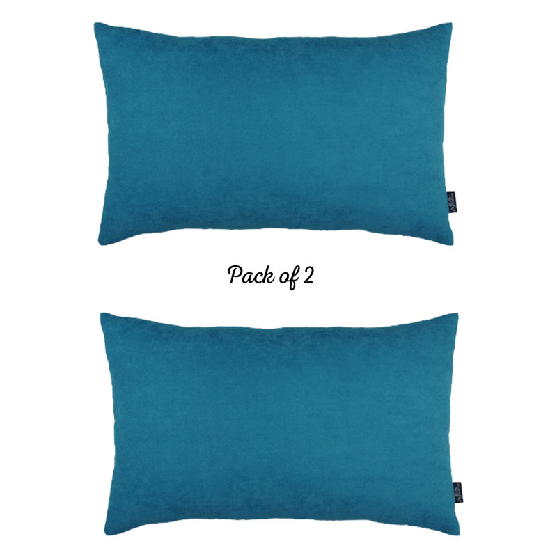 Tahitian Tide Blue Polyester Lumbar Pillow Covers Set