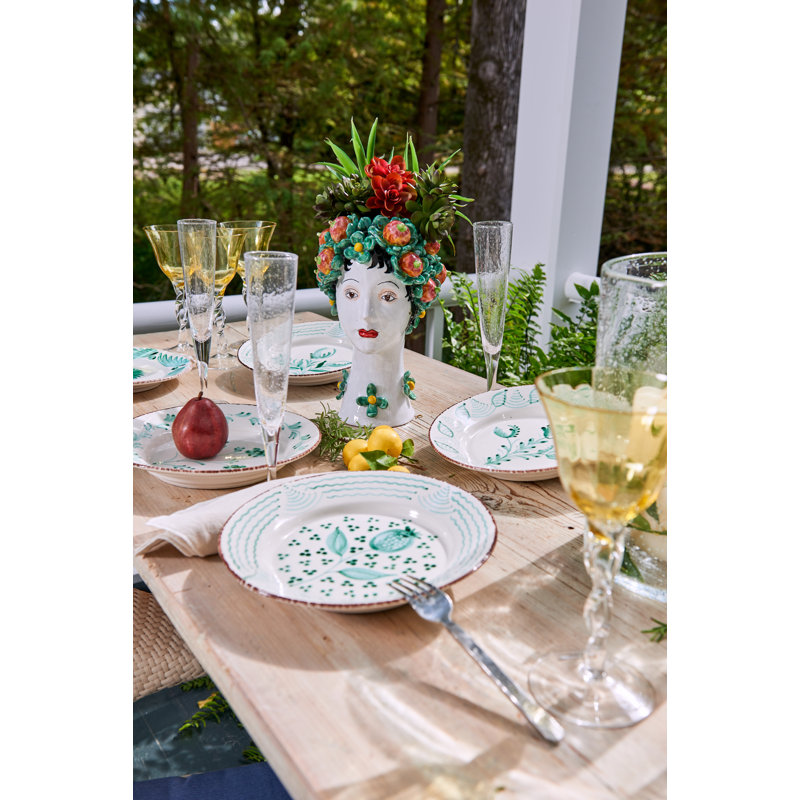 Handmade Clear Glass Bubble Champagne Flute Set, 8oz, Set of 4