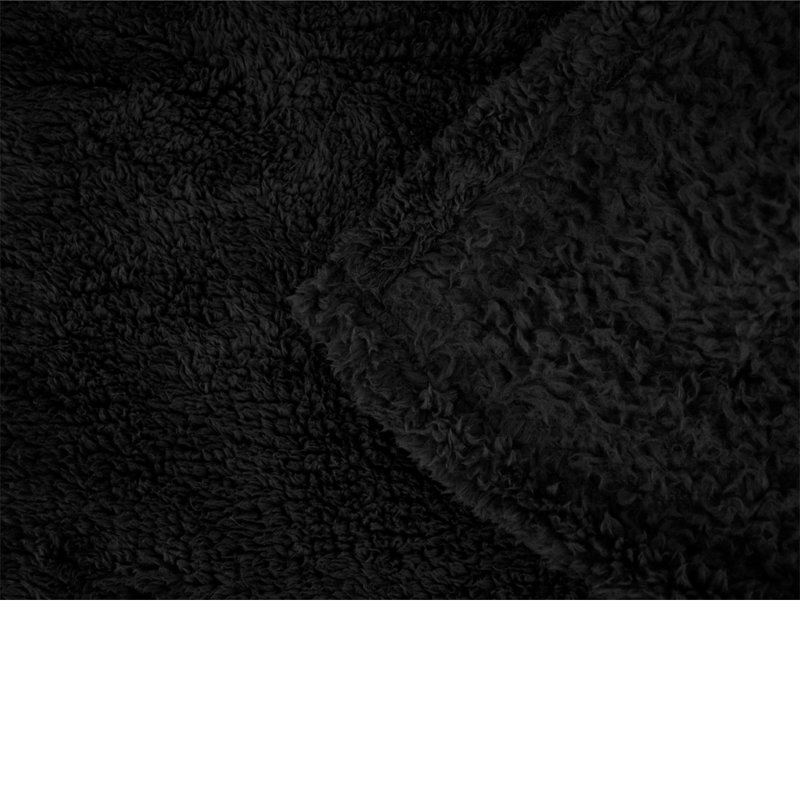 Black Twin Sherpa Fleece Machine Washable Blanket