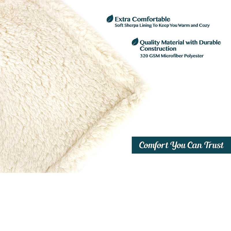 Cozy Sherpa Fleece Throw Blanket for Kids - Lightweight, Machine Washable
