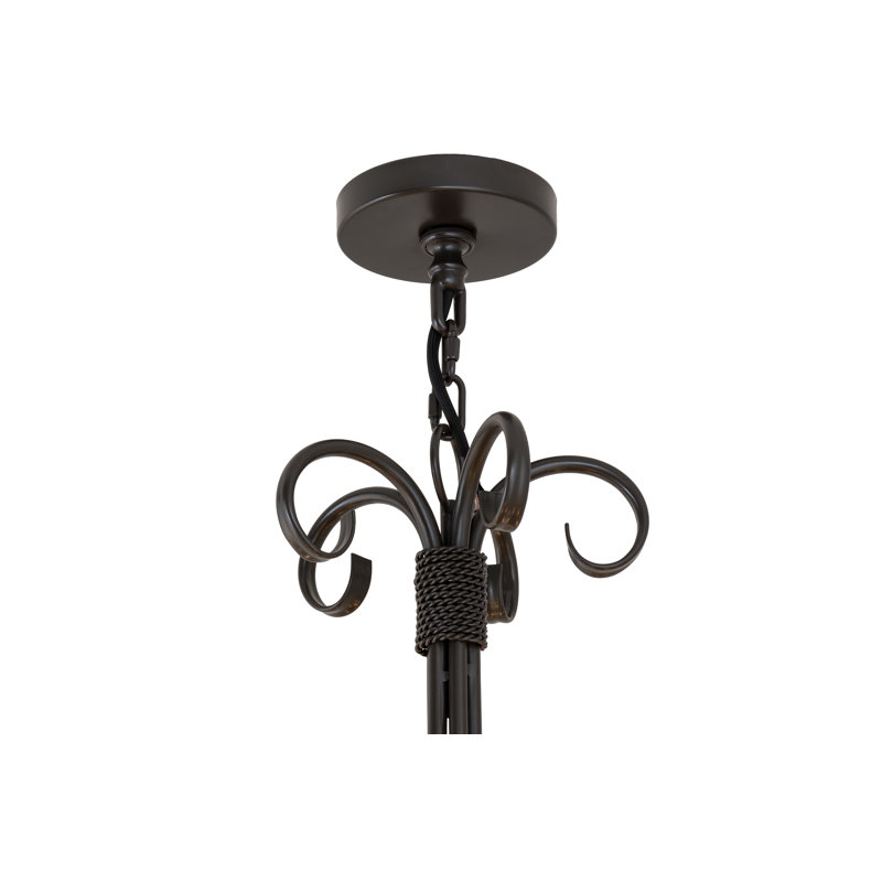 Timeless Bronze 15-Light Candle Chandelier with Scrolled Accents