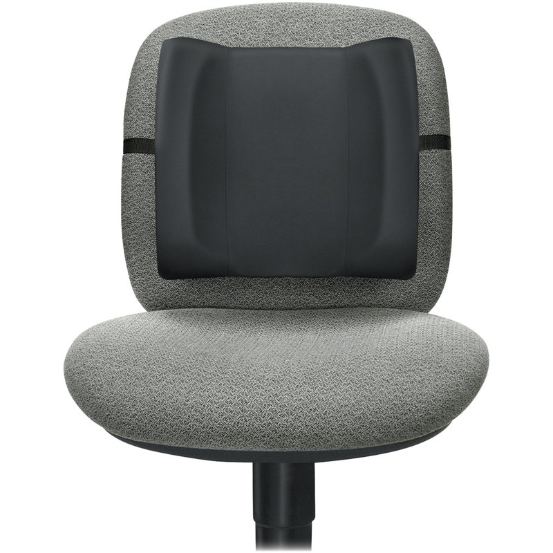 ErgoSupport High-Density Foam Black Fabric Back Rest