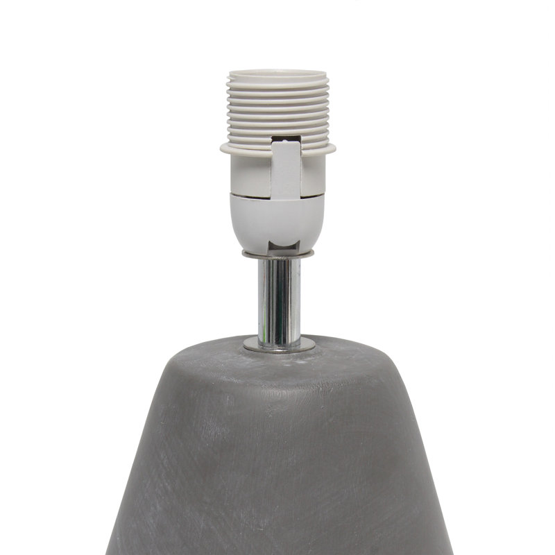Sophisticated Modern White Fabric Shade Concrete Table Lamp