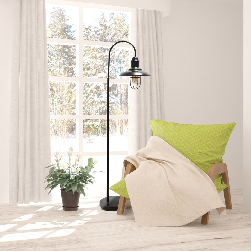Edison 57'' Matte Restoration Bronze Modern Farmhouse Floor Lamp