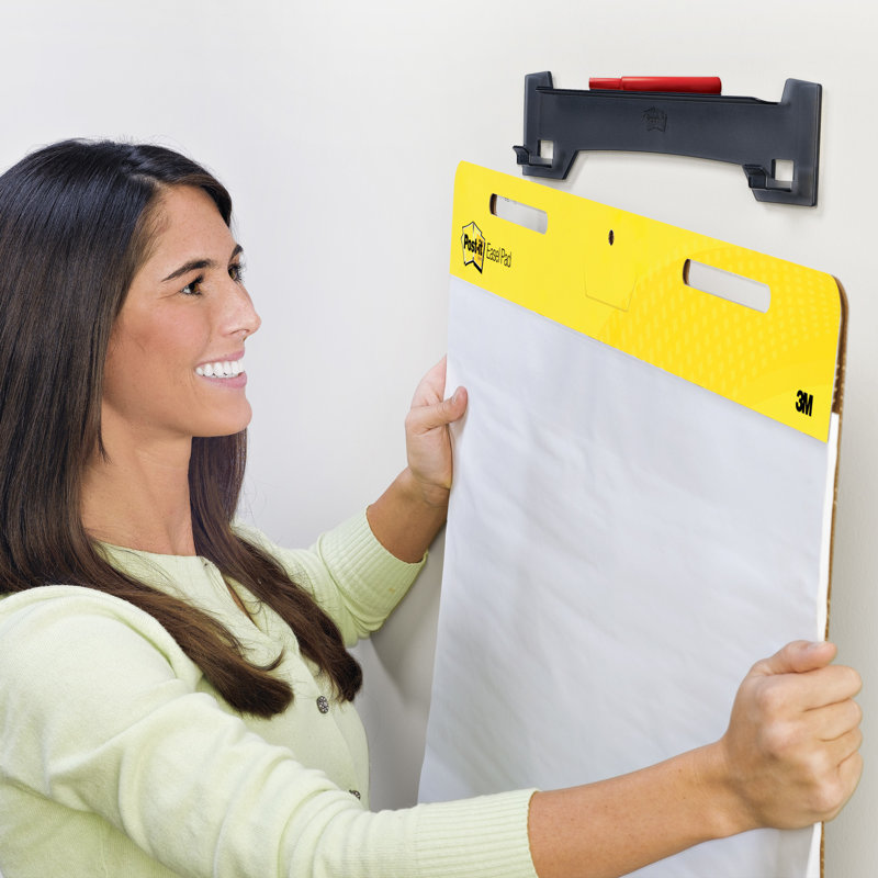 Smoke Gray Plastic Wall-Mounted Easel Hanger Set