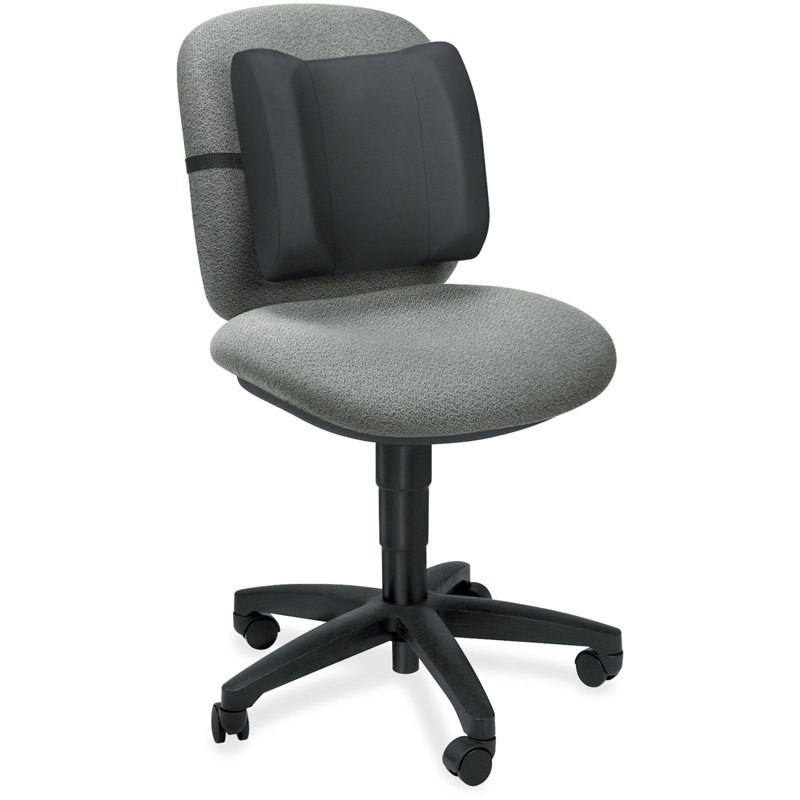 ErgoSupport High-Density Foam Black Fabric Back Rest