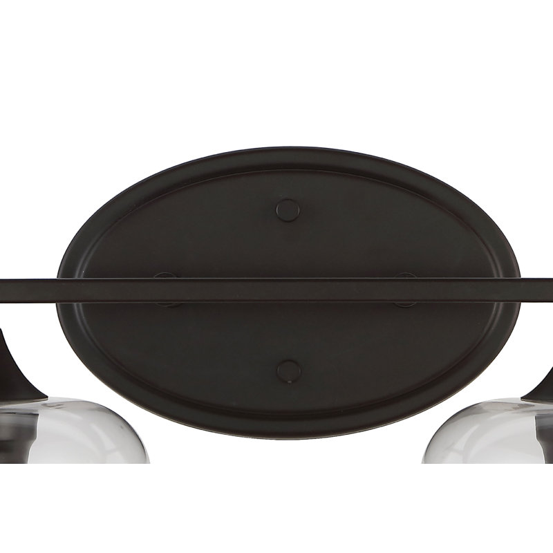 Jayne 16" Oil-Rubbed Bronze and Clear Glass Vanity Light