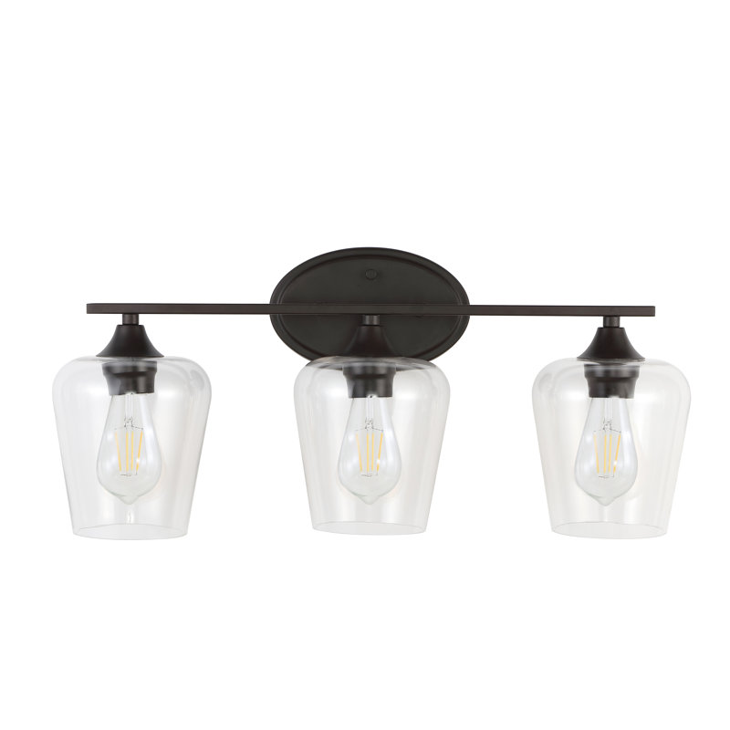 Jayne Rustic French Country 23" Oil-Rubbed Bronze 3-Light LED Vanity Light