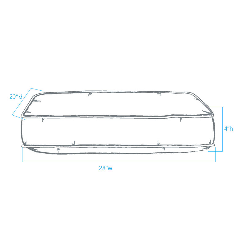 Small Orthopedic Outdoor Elevated Pet Bed with Stripes