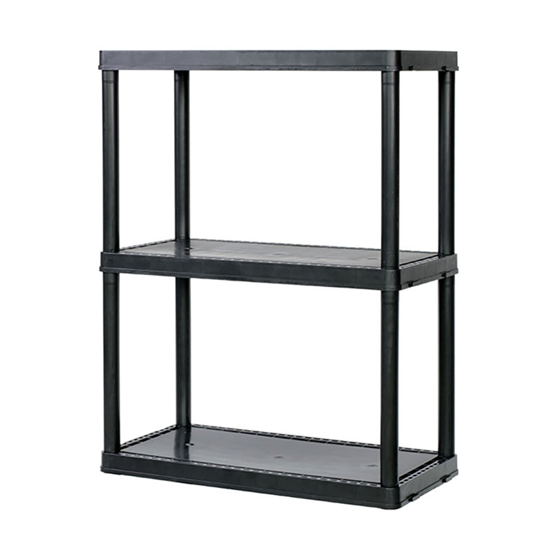 Kids' Playroom 3-Shelf Black Storage Organizer for Toys