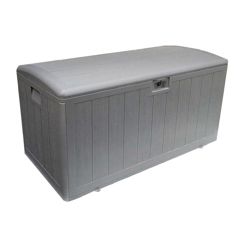 Driftwood Gray 105 Gallon Weatherproof Resin Outdoor Storage Deck Box