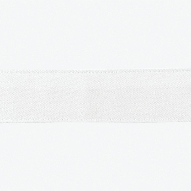 White Linen Sateen Trim Tissue Box Cover