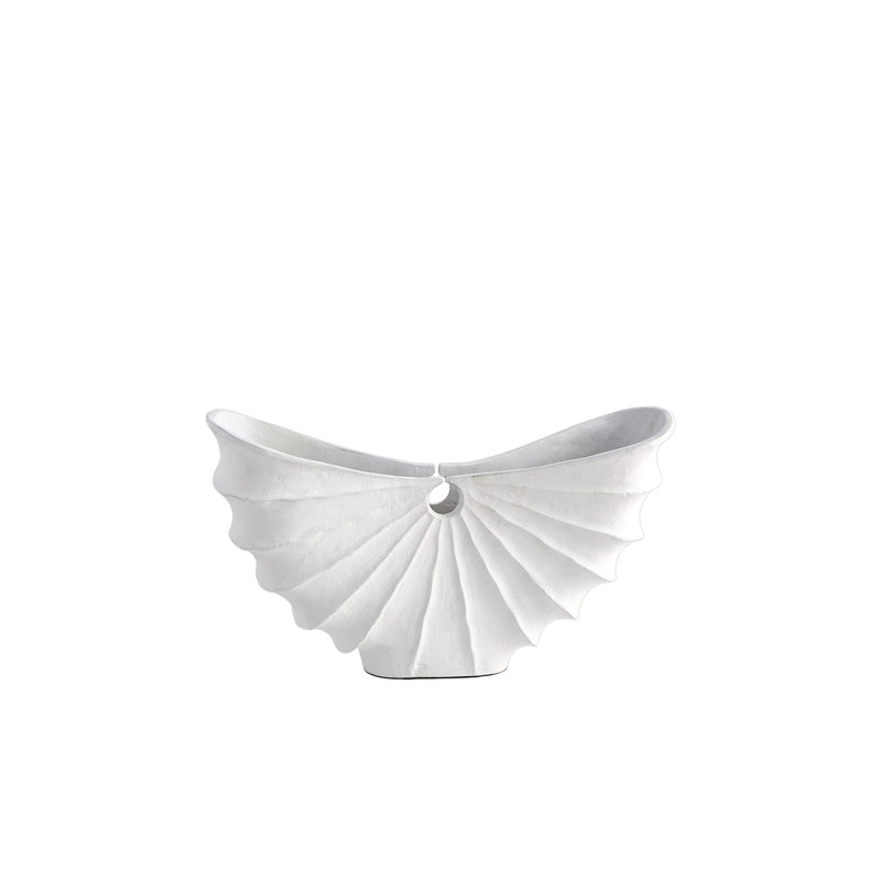 Matte White Cast Aluminum Atlantis Centerpiece