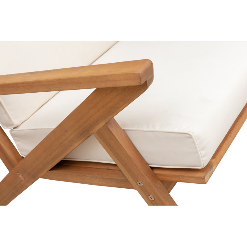 Oslo Midcentury-Modern Scandinavian Cream Cushioned Wooden Chair