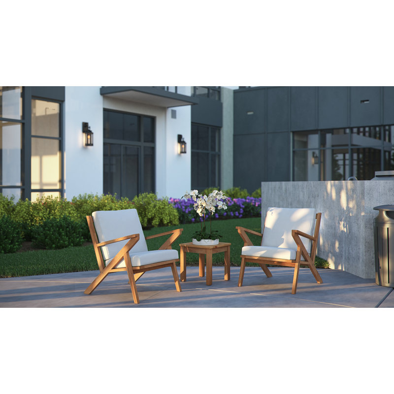 Oslo Midcentury-Modern Scandinavian Cream Cushioned Wooden Chair