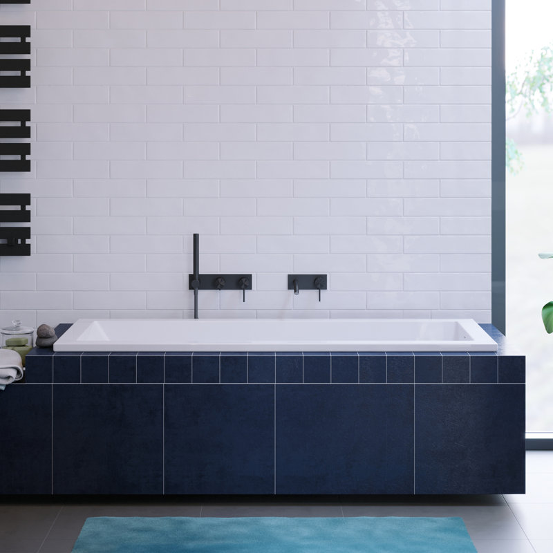 Voltaire 66" White Acrylic Drop-In Bathtub