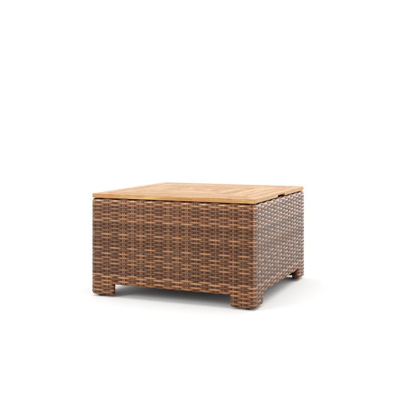 Nico Square Low-Profile Teak Outdoor Chat Table