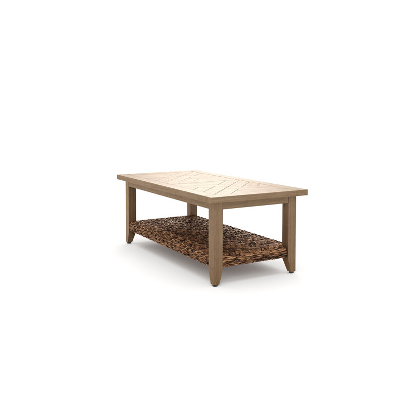 Cayman Resort-Grade Aluminum Faux Wood Coffee Table