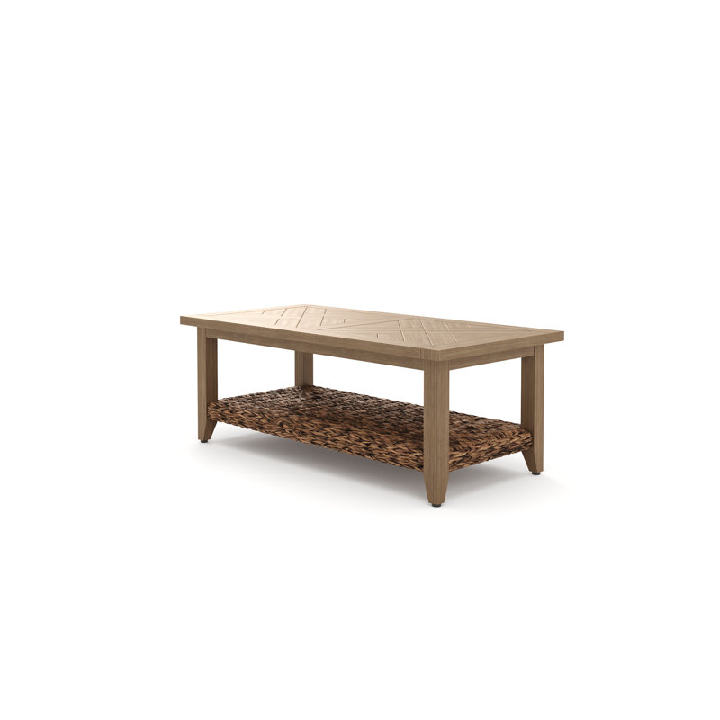 Cayman Resort-Grade Aluminum Faux Wood Coffee Table