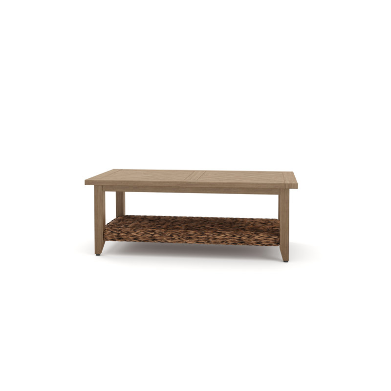 Cayman Resort-Grade Aluminum Faux Wood Coffee Table