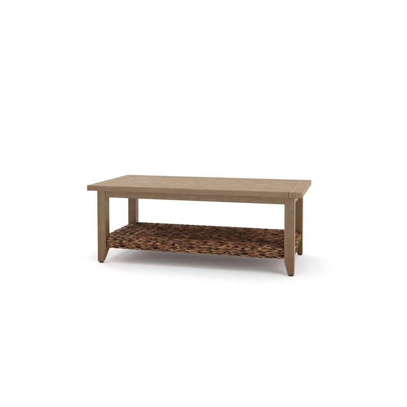 Cayman Resort-Grade Aluminum Faux Wood Coffee Table