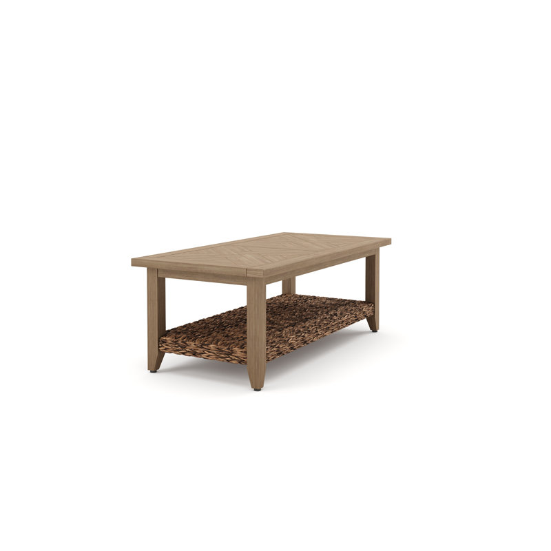 Cayman Resort-Grade Aluminum Faux Wood Coffee Table