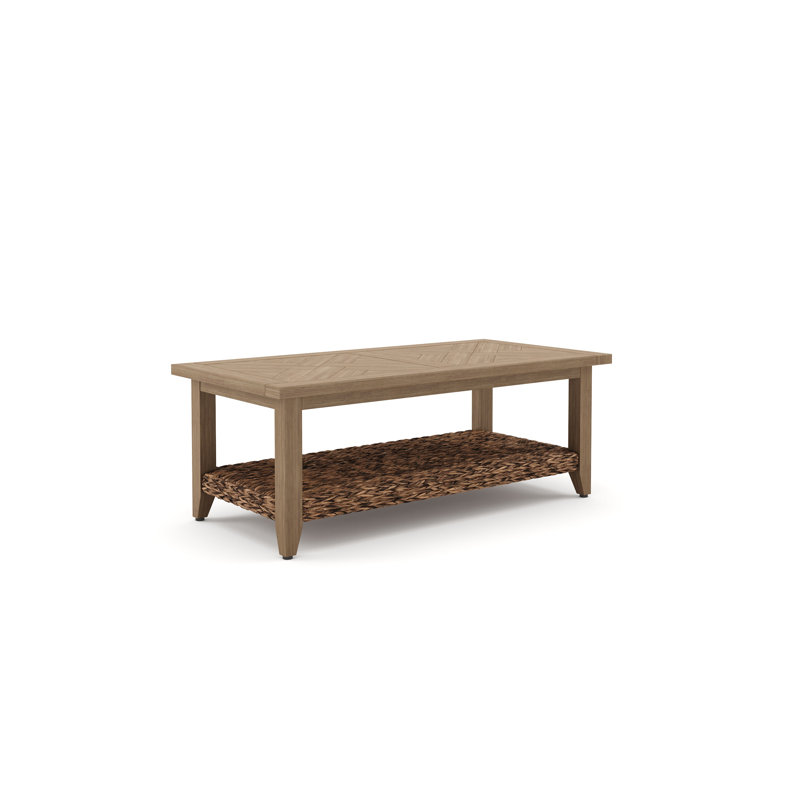 Cayman Resort-Grade Aluminum Faux Wood Coffee Table