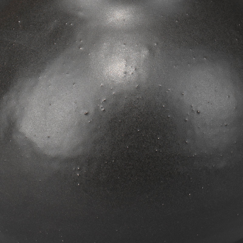 Black Ceramic Decorative Table Vase with Handles