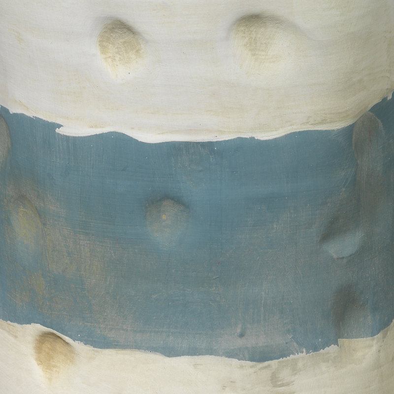 Handcrafted Blue and White Ceramic Table Vases, Set of 3