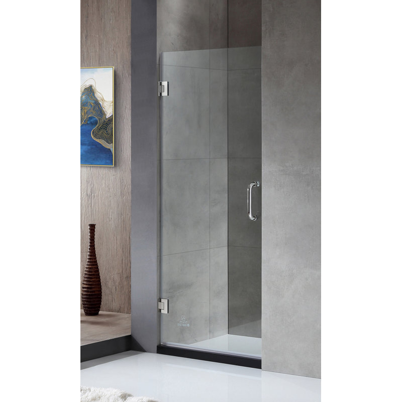 Fellow Series 72" Frameless Hinged Shower Door in Polished Chrome