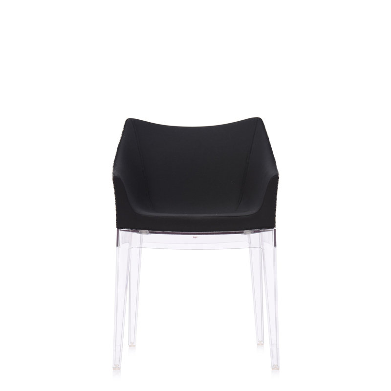 Beige Faux Leather and Transparent Armchair by Philippe Starck