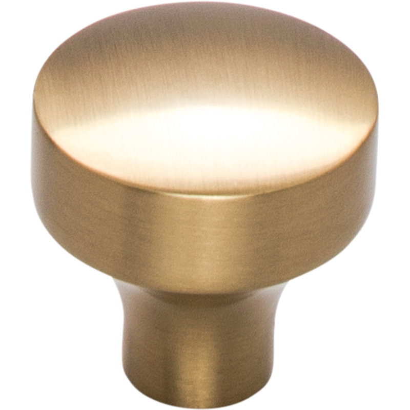 Honey Bronze Round Mushroom Cabinet Knob with Mounting Hardware