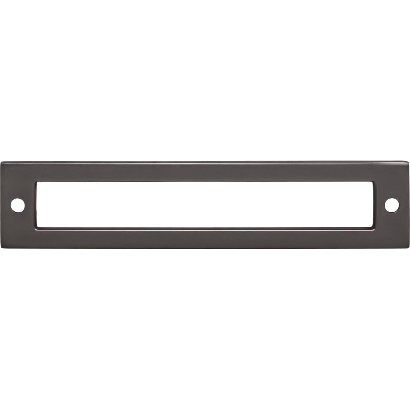 Hollin Brushed Nickel Modern Rectangle Pull Backplate