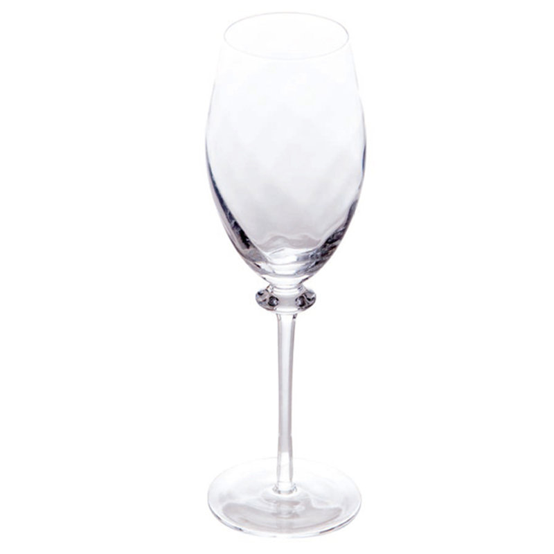 Romanza 24oz Clear Etched Crystal Wine Glass Set