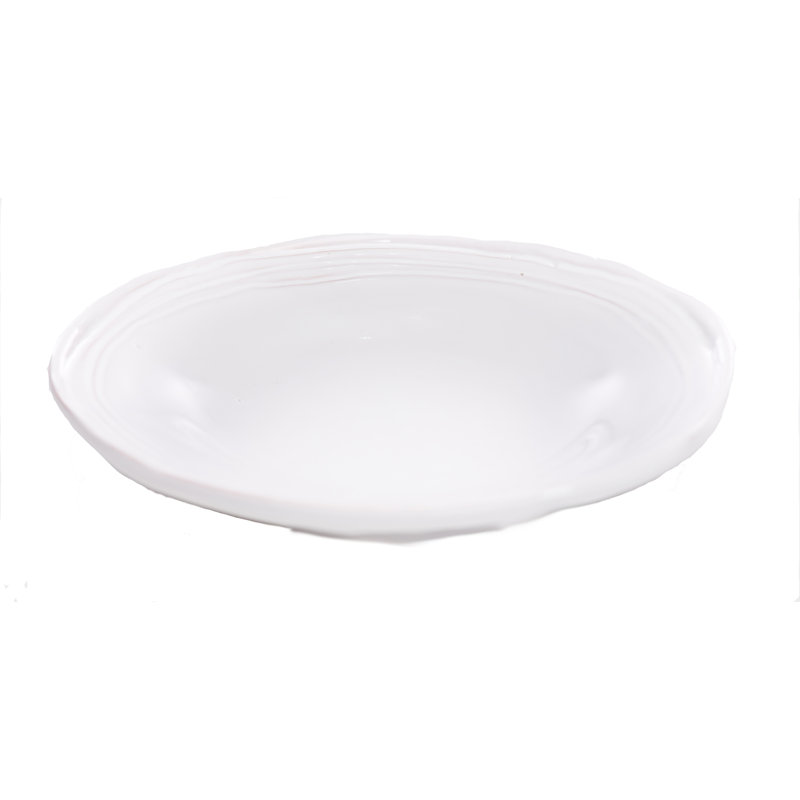 Handmade White Ceramic Round Salad/Dessert Plate