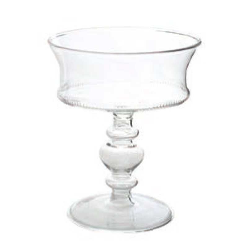 Bohemian Clear Glass Dessert Cups, Set of 4