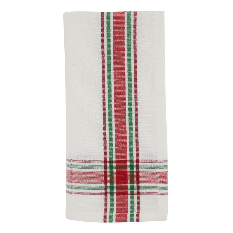 20" Square Red & Green Plaid Cotton Napkins Set of 4